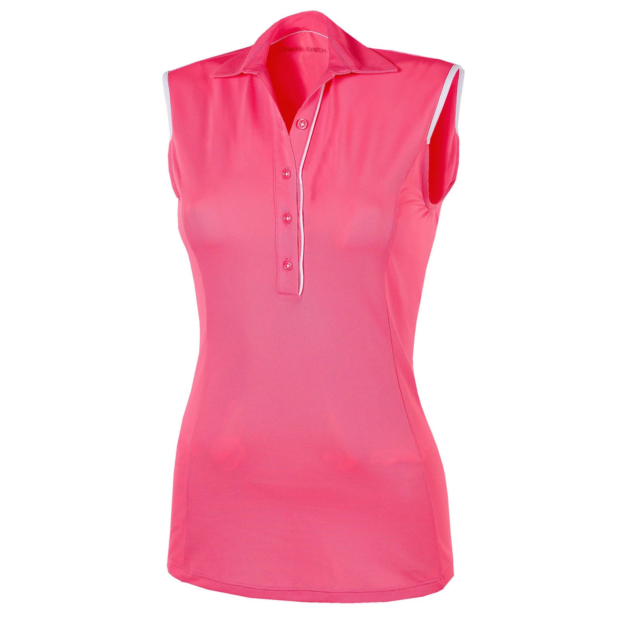 Galvin Green Mila Ladies Golf Polo Shirt Deep Pink/White